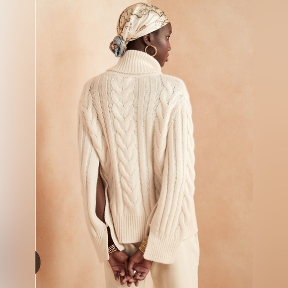 NWT RARE Banana Republic Merino Cashmere Split Sleeve Sweater - Picture 1 of 7